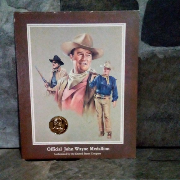 Framed Official John Wayne Authorized Medallion - Picture 7 of 8